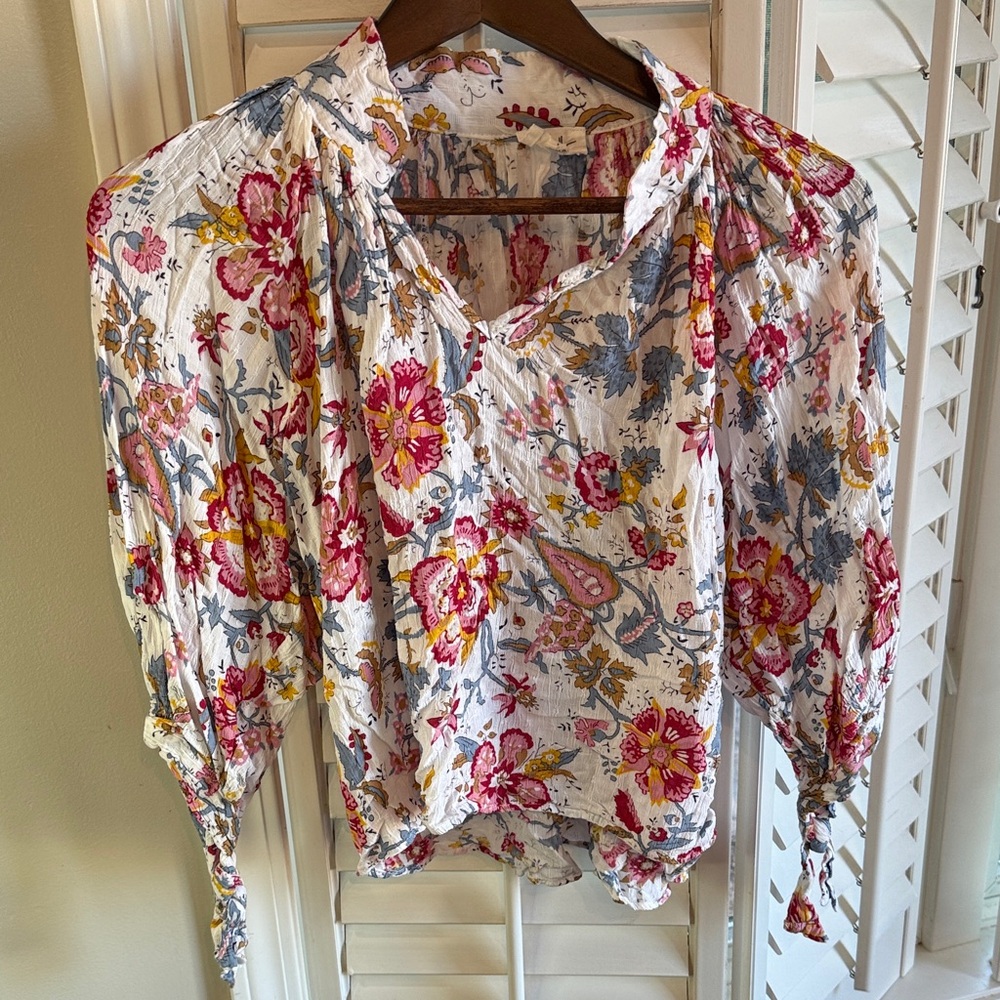 Nicole Miller Multicolor Floral Blouse